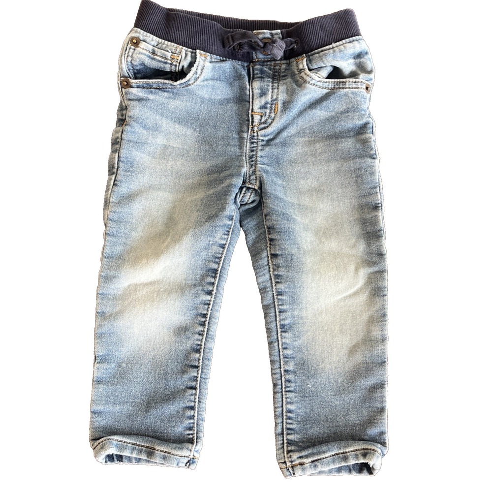 Baby Gap Blue Jeans 18-24 Months My‎ First Easy Slim Adjustable Waist